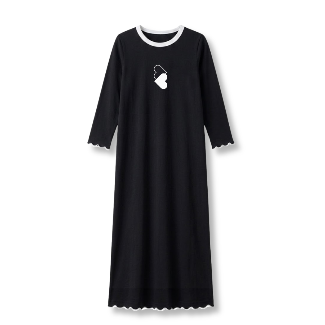 Long Nightgown - Black & White