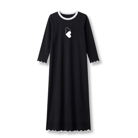 Long Nightgown - Black & White