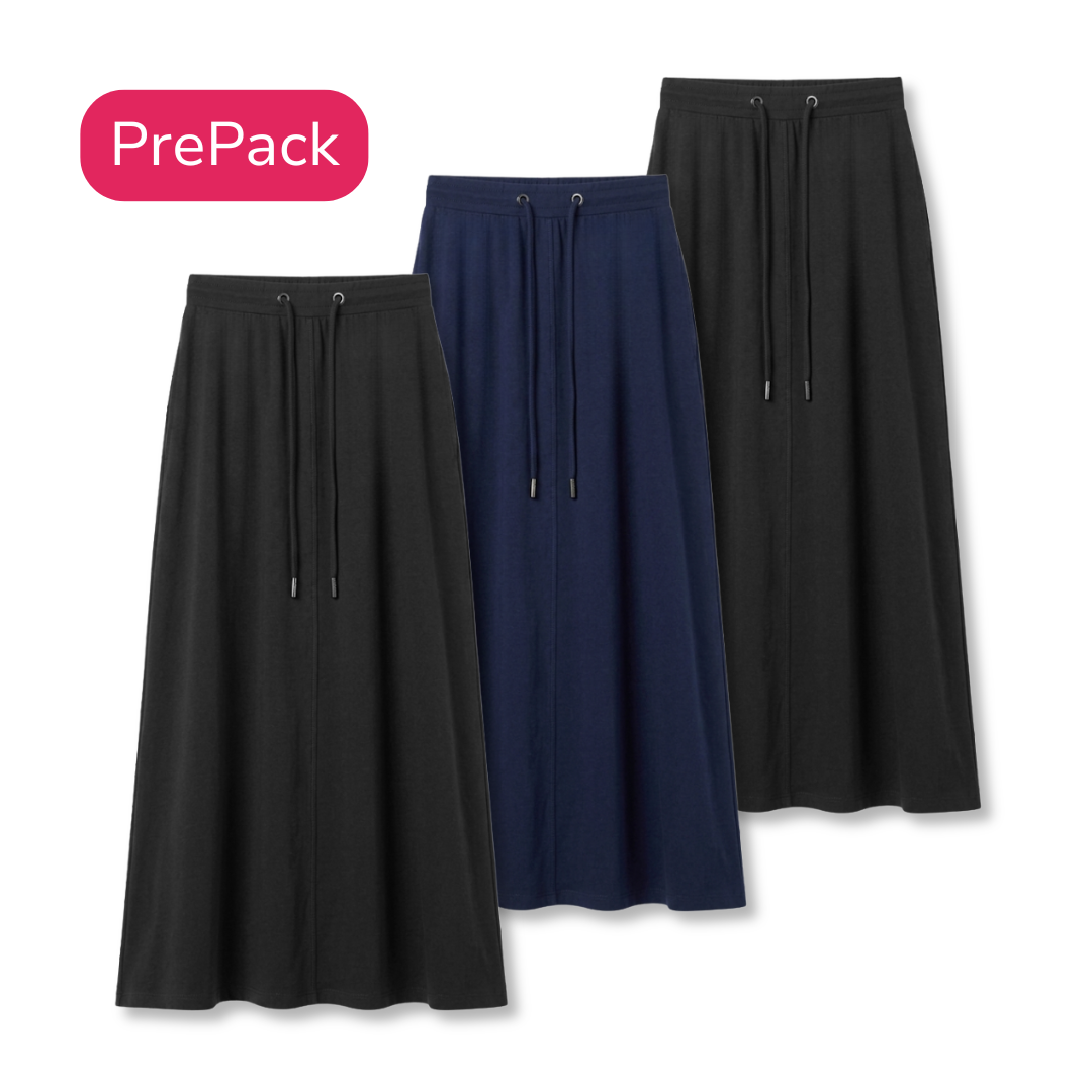 Maxi Camp Skirts 3 Pack - Black & Navy